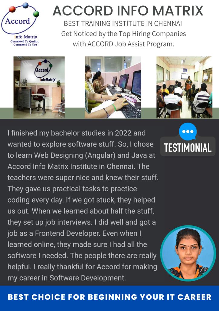 JAVA Student Testimonial